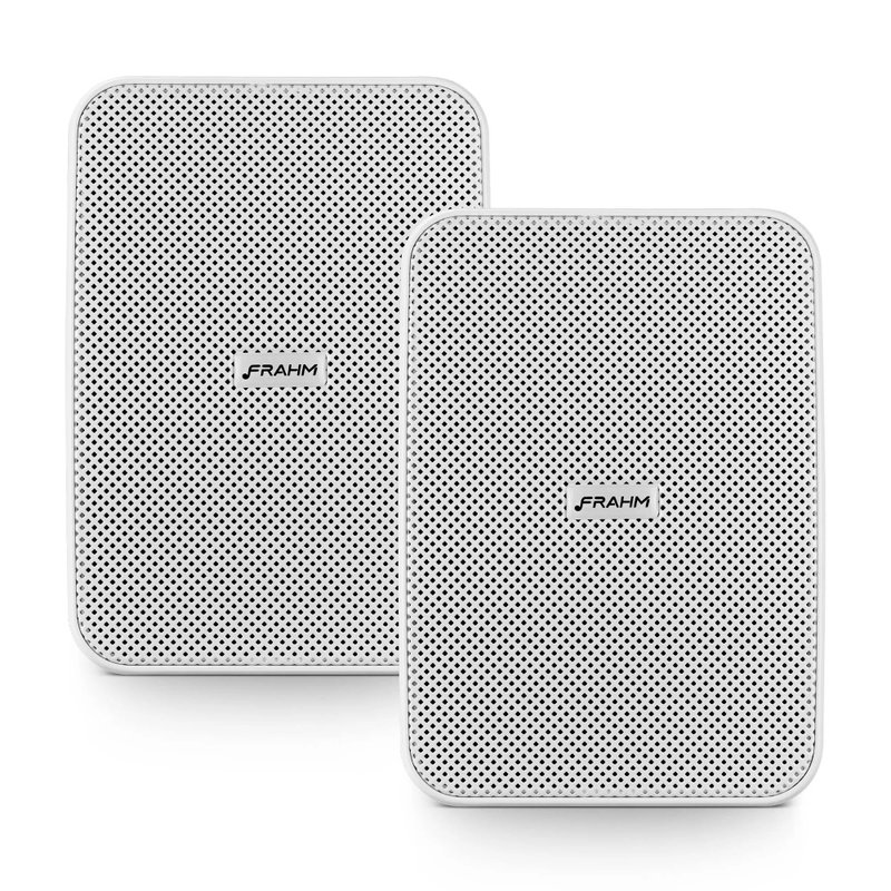 par de caixa de som passiva cs 4 60w outdoor 8 ohms frahm branca