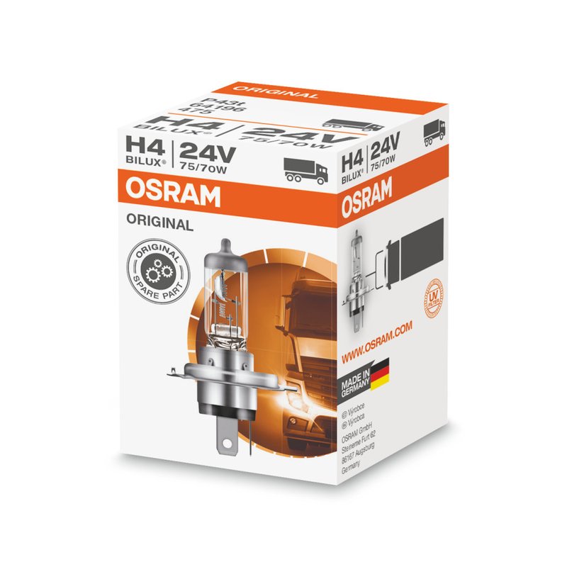 Lâmpada Halógena H4 64196 75 / 70W 24V Osram (Peça) original 724510 original h4 64196
