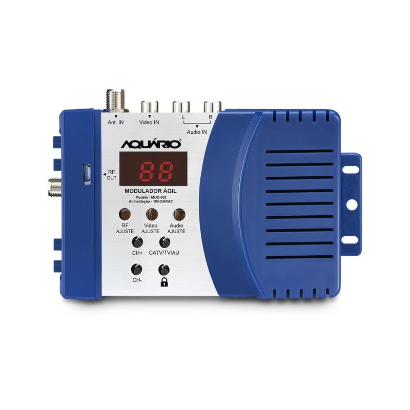 modulador rf de audio e video agil para tvcatv mod 002 aquario