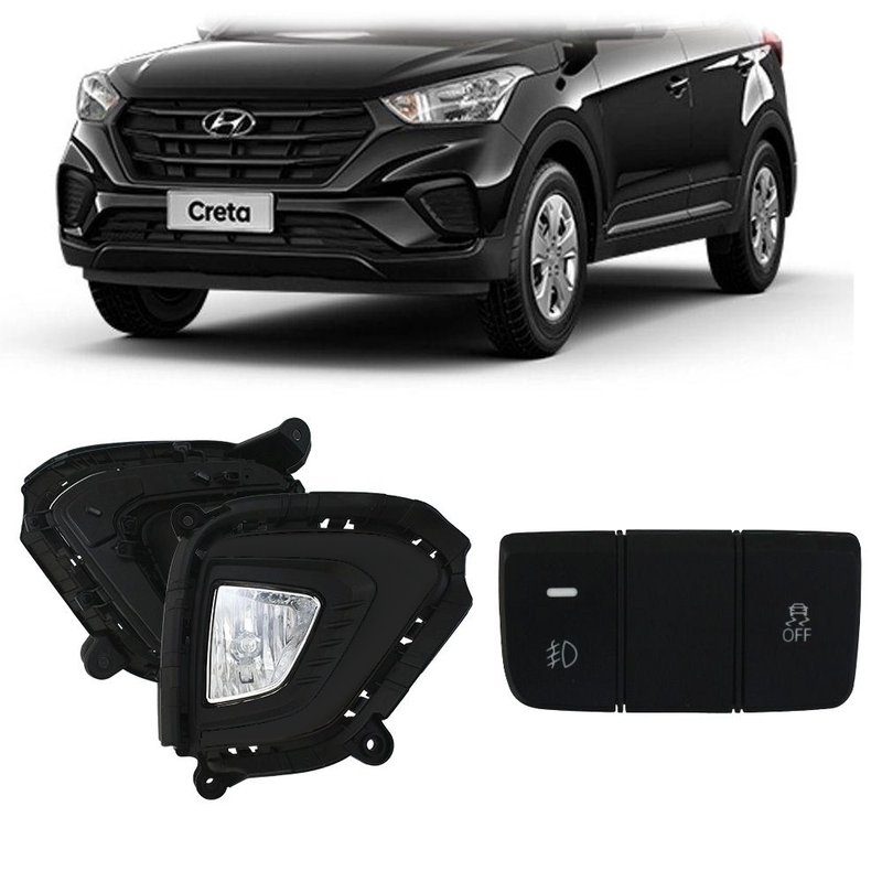kit farol de milha hyundai creta 2020