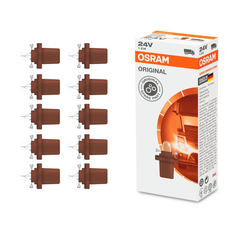 lampada de sinalizacao 2741mfx 1 2w 24v com 10 pecas osram