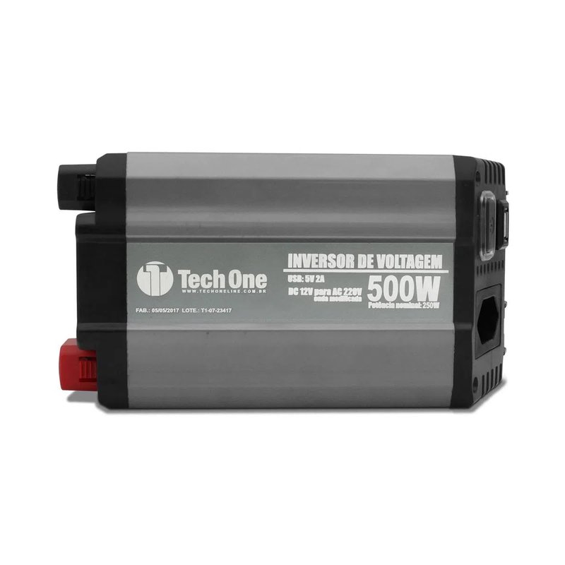 inversor de voltagem com usb 500w 12v 220v techone