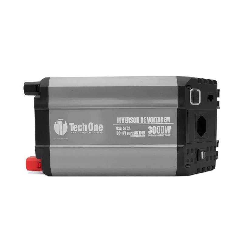 inversor de voltagem com usb 3000w 12v 110v techone