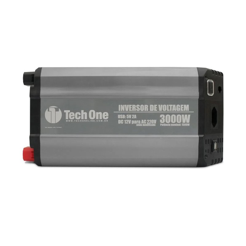 inversor de voltagem com usb 3000w 12v 220v techone