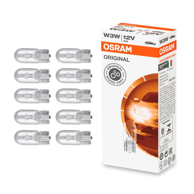 lampada halogena t10 2845 5w 24v com 10 pecas osram