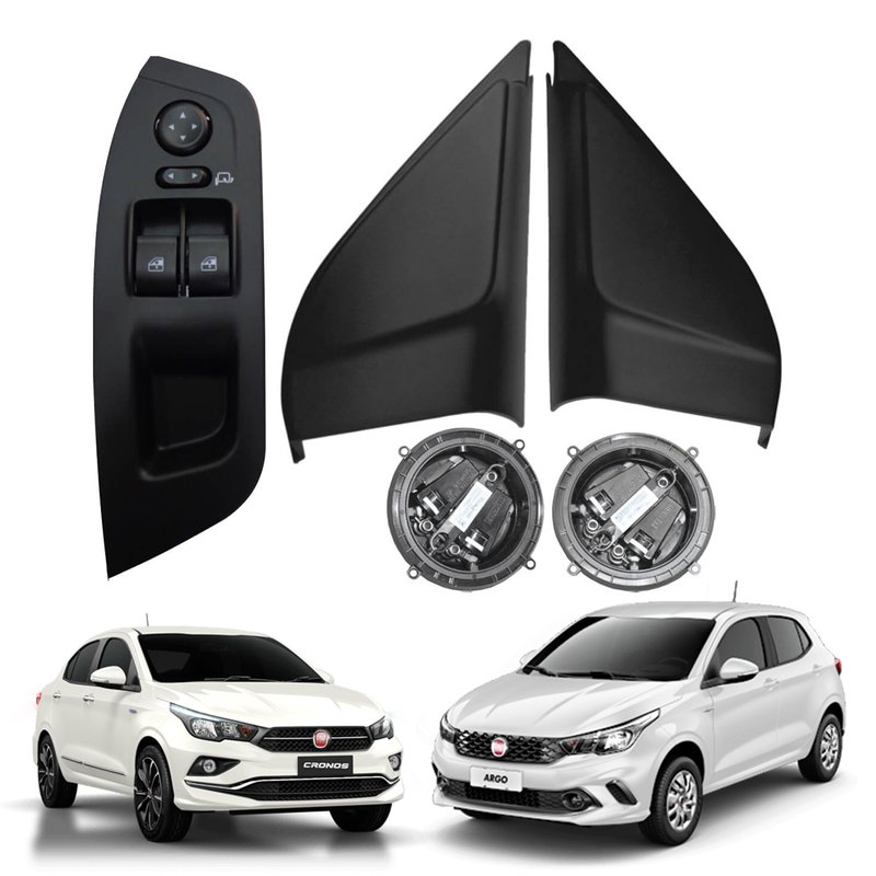 Kit Retrovisor Elétrico Sensorizado Argo / Cronos 2017 em diante Tragial 1