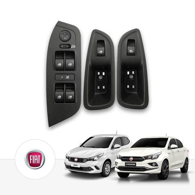 kit vidro eletrico antiesmagamento fiat cronos molduras botoes 061 1
