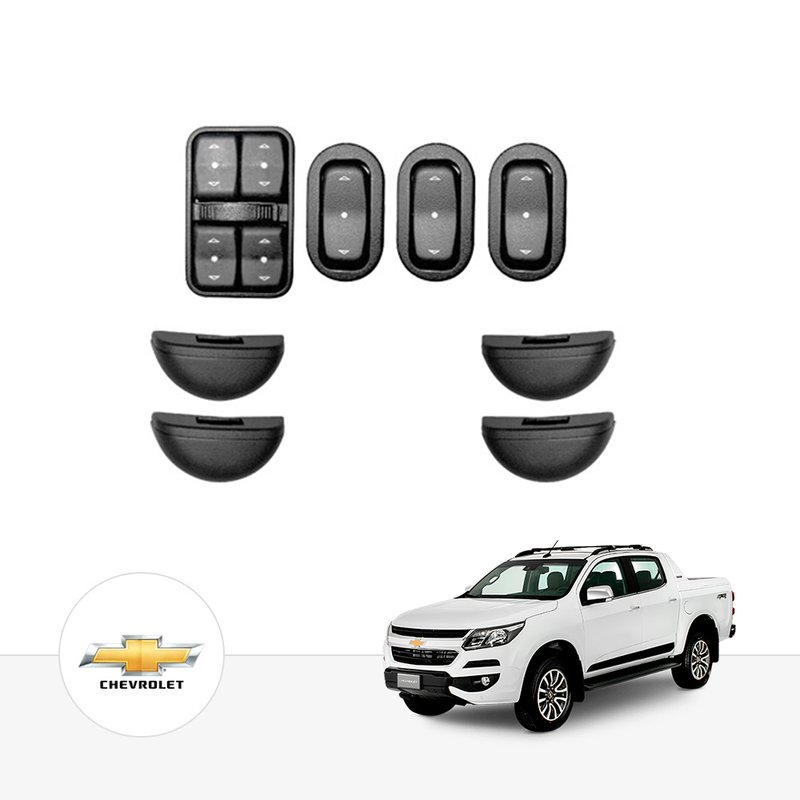 Kit Vidro Elétrico Chevrolet S10 2012 em Diante 4 Portas Sensorizado Tragia pakvgmae048