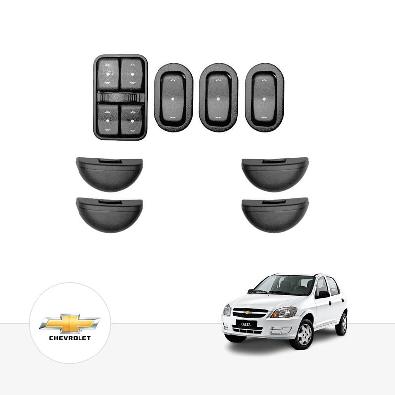 Kit Vidro Elétrico GM Celta Novo / Prisma 4 Portas 2012 em diante Tragial gmae033