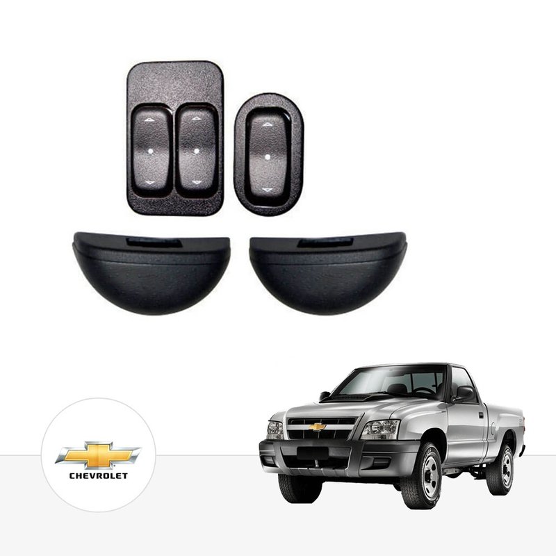 Kit Vidro Elétrico Chevrolet S10 / Blazer 1996 à 2011 Dianteiro Tragial gmae022 2