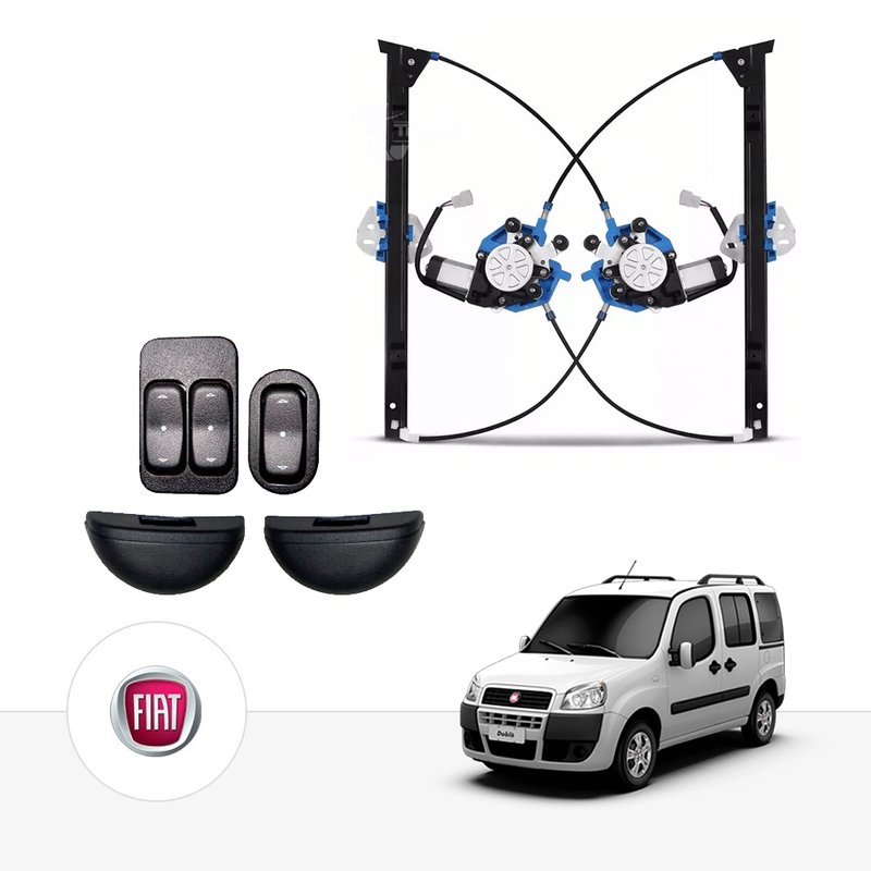 Kit Vidro Elétrico Fiat Doblo Cargo 2 Portas Alternativo Tragial ftae033