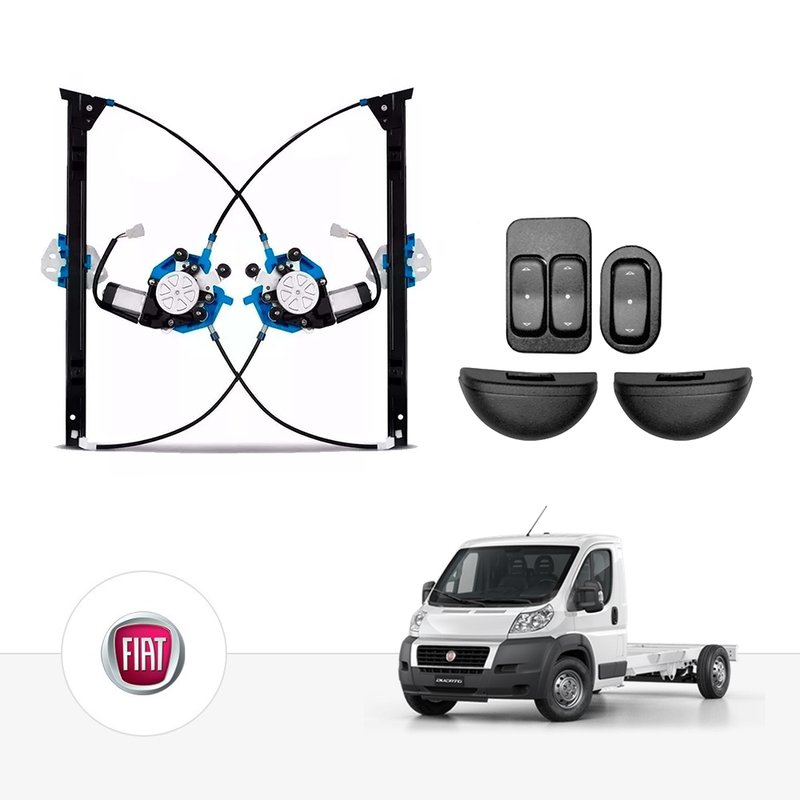 Kit Vidro Elétrico com Sistema Antiesmagamento Fiat Ducato, Boxer, Jumper ftae029