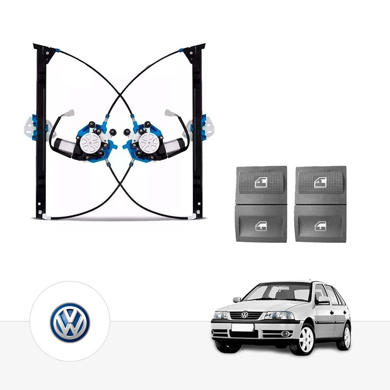 Kit Vidro Elétrico Volkswagen Gol Parati Saveiro G3 Dianteiro Tragial pakvvwae007
