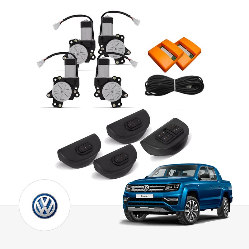 Kit Vidro Elétrico Amarok 2011 à 2017 Alternativo Completo 4 Portas Tragial vwse048