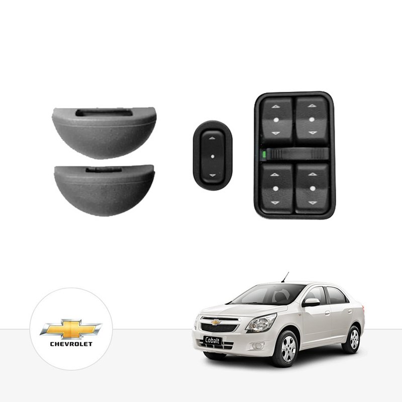 Kit Vidro Elétrico Chevrolet Cobalt 2011 à 2019 Dianteiro (Alternativo) Tragial pakvgmae041