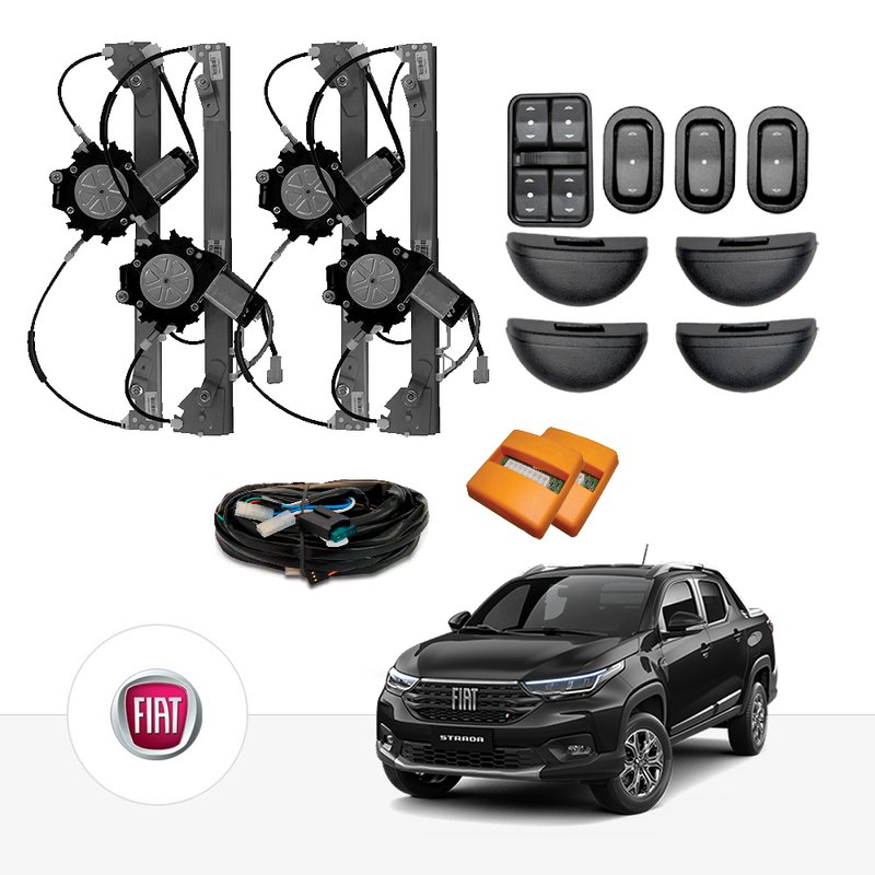 Kit Vidro Elétrico com Sistema Antiesmagamento Fiat Nova Strada 2021 4 Por ftae072