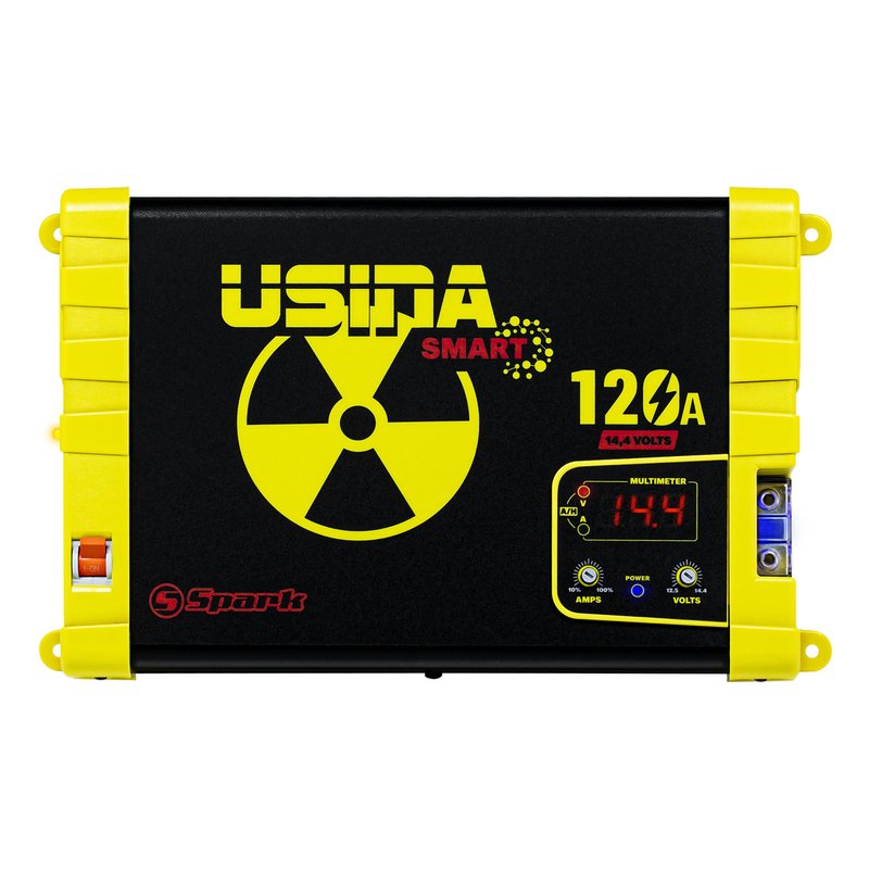 fonte automotiva smart 12v 120a com voltimetro amp usina suva12120bv