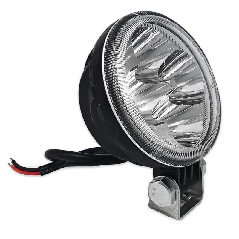 Farol de Milha Auxiliar 12W Universal 4 Leds Redondo Cinoy