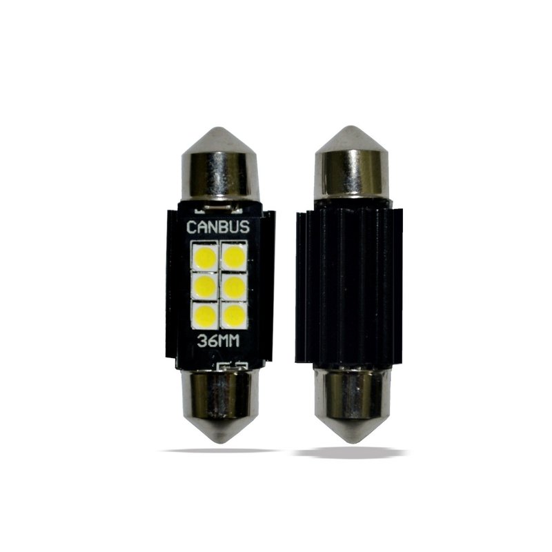 Par de LED Torpedo Premium Automotivo JR8 - 36mm