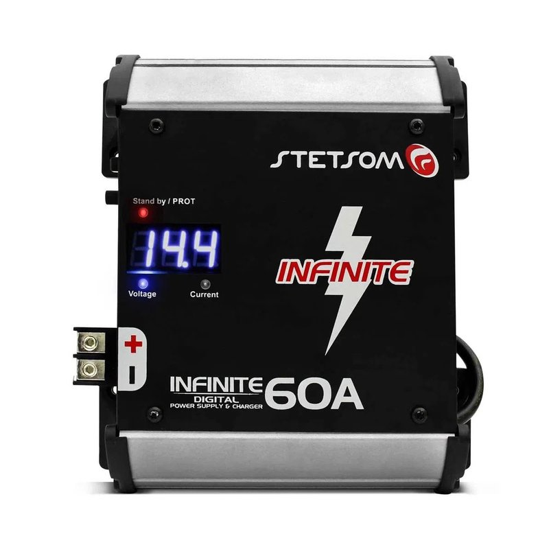 fonte e carregador digital de baterias infinite 60a bivolt 14 4v stetsom