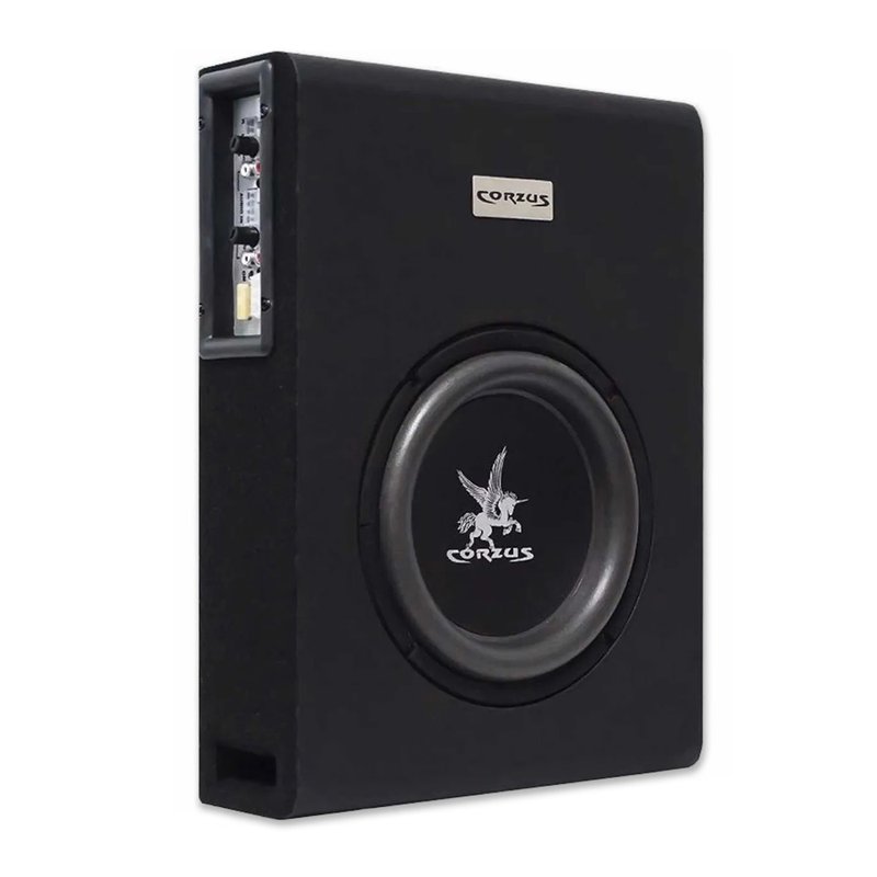 caixa slim amplificada sub ativo 8 200w rms cxs 200 slim corzus 3