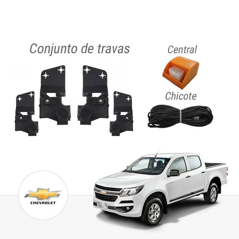 Kit Trava Elétrica Dedicada Chevrolet Nova S10 4 Portas Tragial