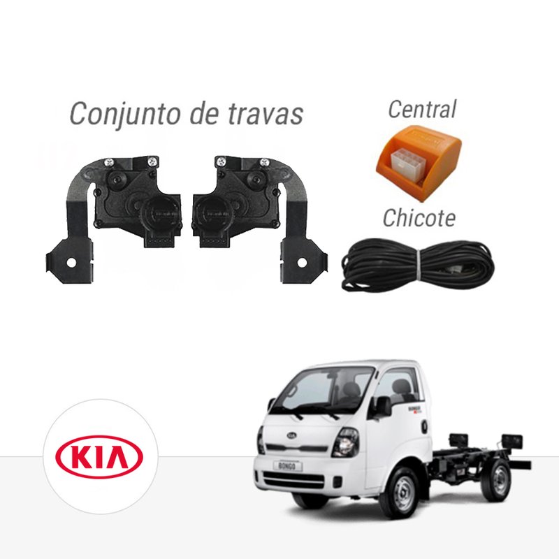 Kit Trava Elétrica Dedicada Kia Bongo 2 Portas Tragial paktkimn001