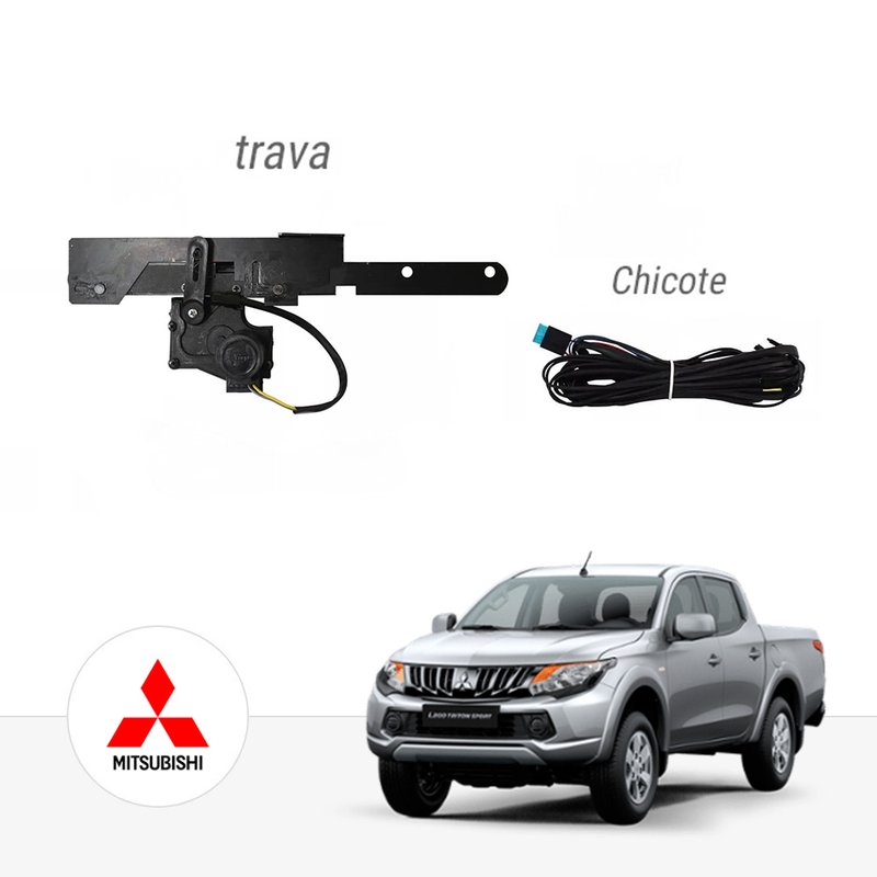Trava Elétrica Caçamba Mitsubishi L200 Triton 2011 / Outdoor 2013 Tampa Traseira Tragial