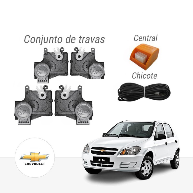Kit Trava Elétrica Novo Uno Palio Fiesta Celta Prisma 4 Portas Tragial pakttpmn002