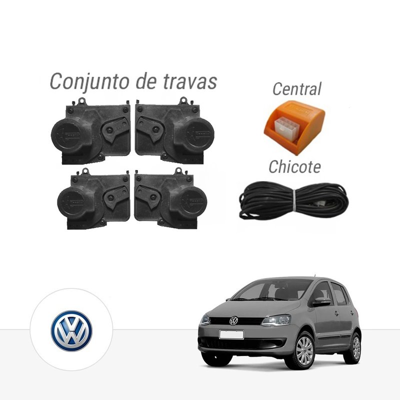 Kit Trava Elétrica Volkswagen Fox / Gol / Parati G4 4 Portas Tragial paktvwmn008