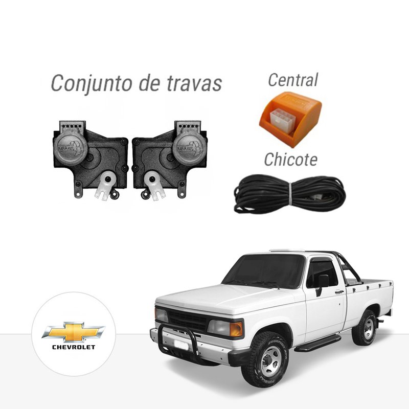 Kit Trava Elétrica Dedicada Chevrolet D20 2 Portas Tragial