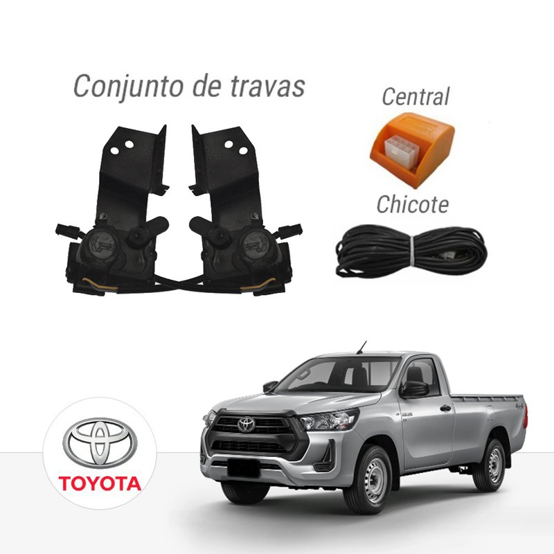 Trava Elétrica Dedicada Toyota Hilux 2016 em Diante 2 Portas Tragial