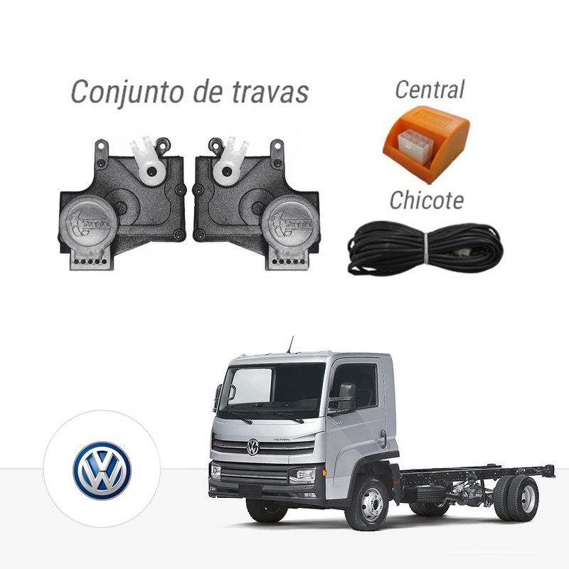 Kit Trava Elétrica Volkswagen Novo Delivery / Worker / VW2000 2019 Acima paktvwmn031