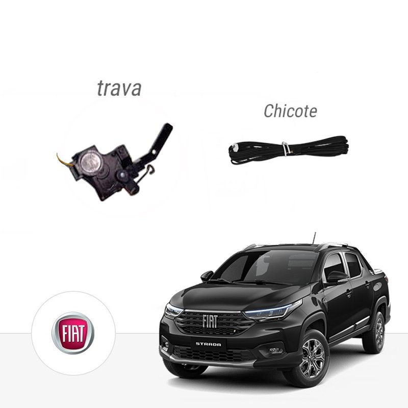 Trava Elétrica Caçamba Fiat Nova Strada 2021 Tampa Traseira Tragial