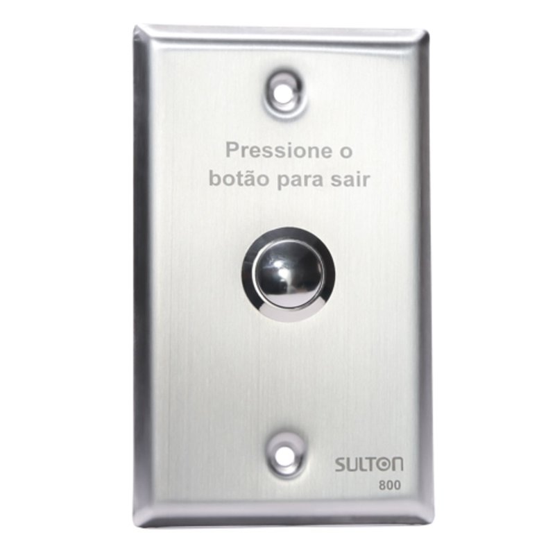 acionador de fechadura inox botoeira de abertura sulton 800