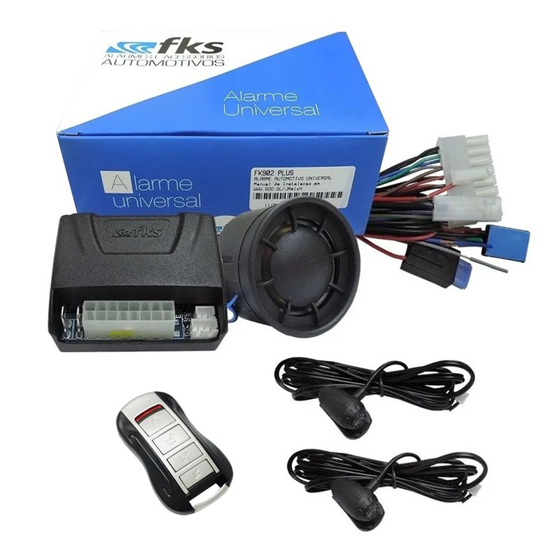 Alarme Universal Automotivo FK 902 PLUS com 1 Controle CR963 FKS