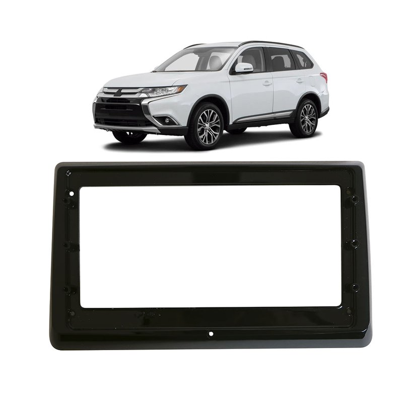 Moldura Painel 9 Polegadas Mitsubishi Outlander 2016 à 2021 Fiamon - 4239 - Black Piano