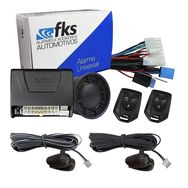 Alarme Automotivo Universal FK 903 Plus com 2 Controles CR 941 FKS