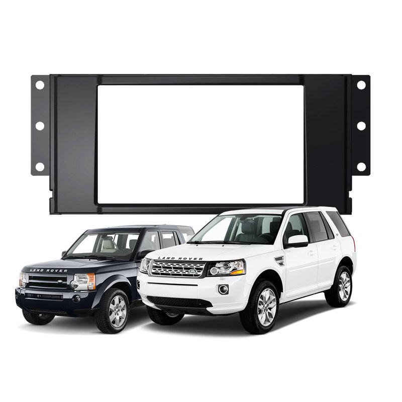 moldura 4153 2din land rover discovery 3 freelander 2 preto fiamon