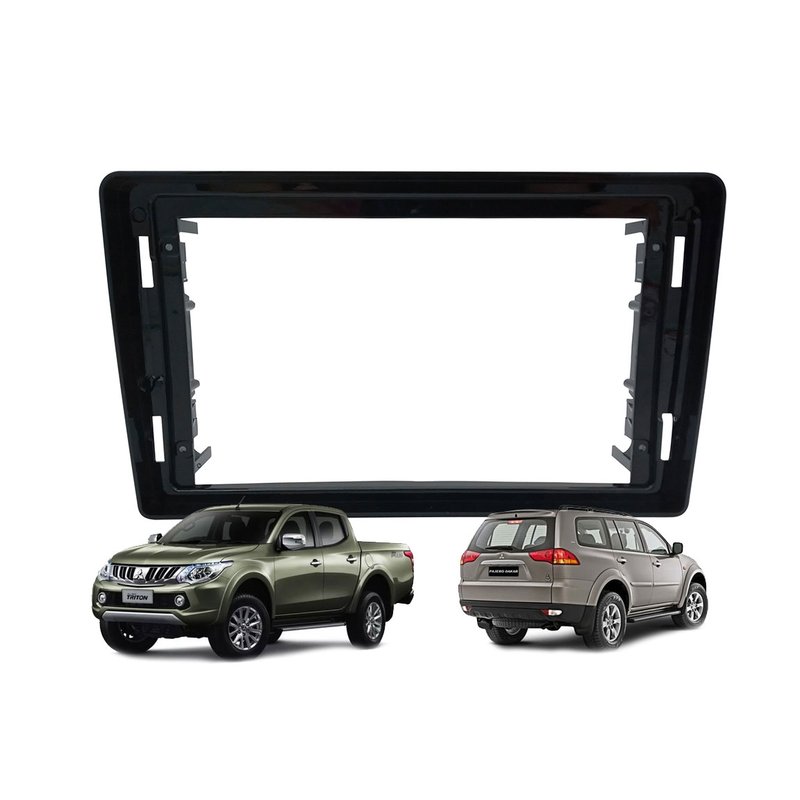 moldura 4147 2 din 9 mitsubishi triton dakar 2009 2019 preta fiamon