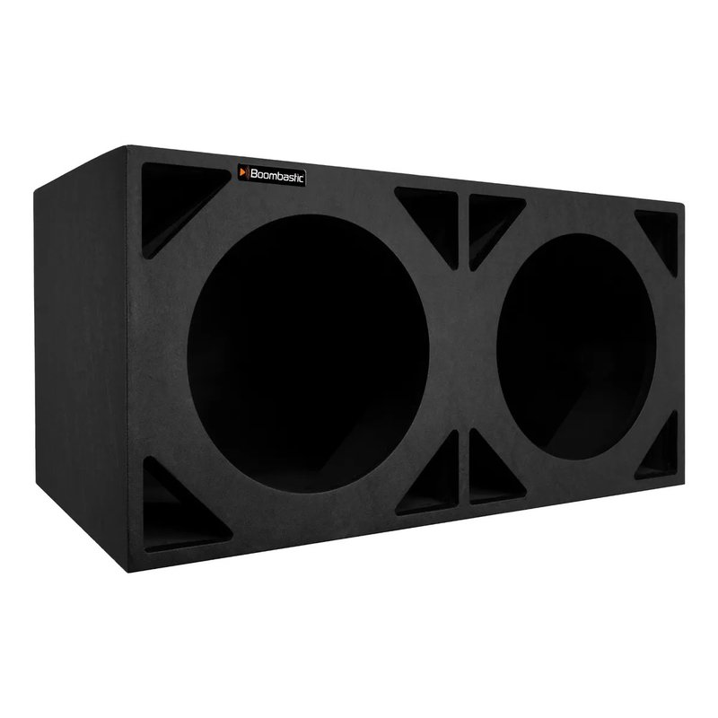 caixa 2x15 full power dutos triangulares hiper bass boombastic preto