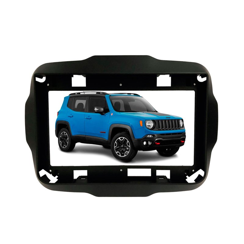 Moldura Painel 9 Polegadas Jeep Renegade 2015 até 2021 Fiamon - 4121 - Preto