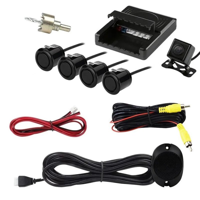 Sensor de Estacionamento para Multimídias Preto KX3