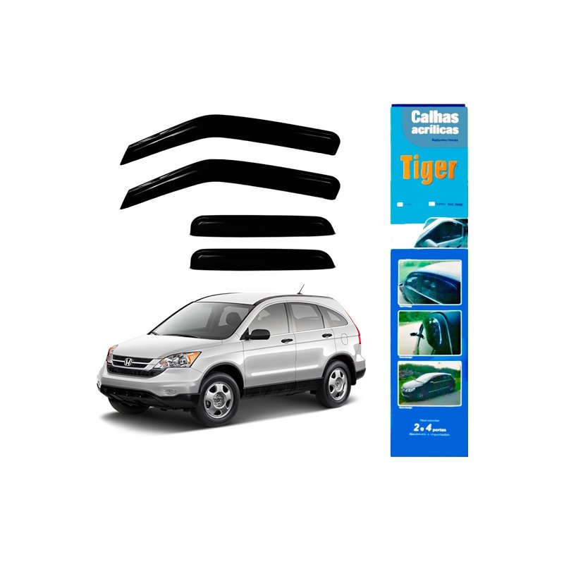Calha de Chuva Automotiva Honda CRV 2008/2012 4 Portas HD7684 Tiger