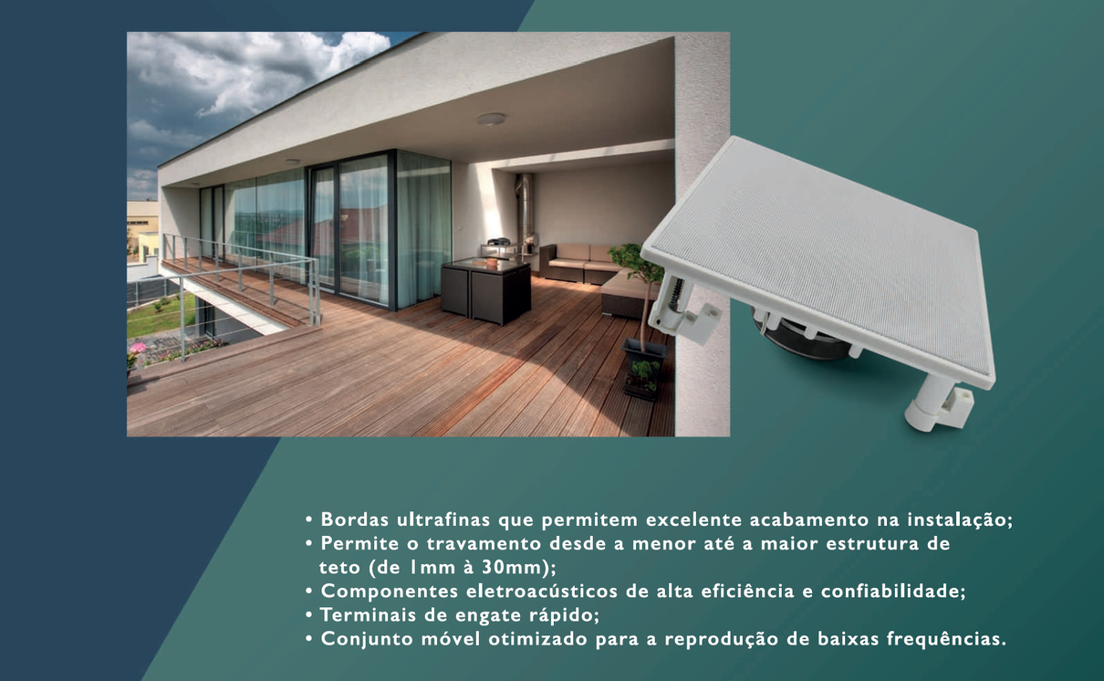 arandela borderless quadrada 80w