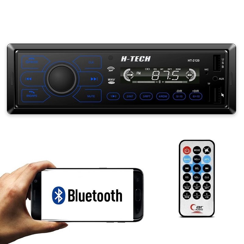 radio automotivo usb sd aux bluetooth ht 2120 h tech 2