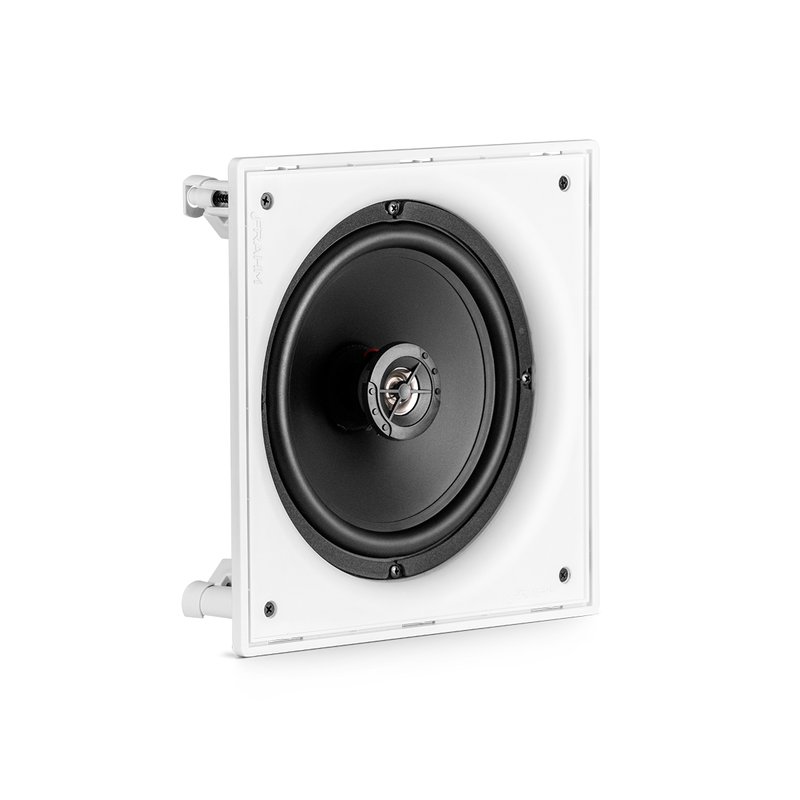 arandela quadrada 8 80w rms coaxial telar aluminio branca frahm