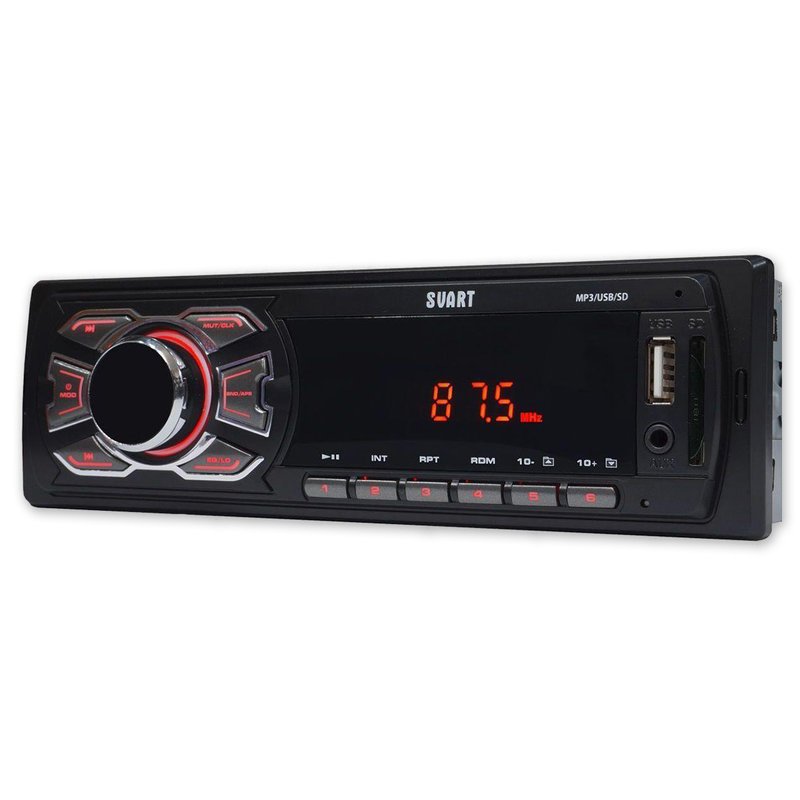 Rádio MP3 Automotivo Svart USB SD Card T100 Techone 3