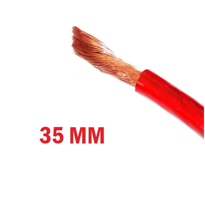 Fio Cabo para Som Automotivo 35mm Rolo 5 metros Condustein vermelho