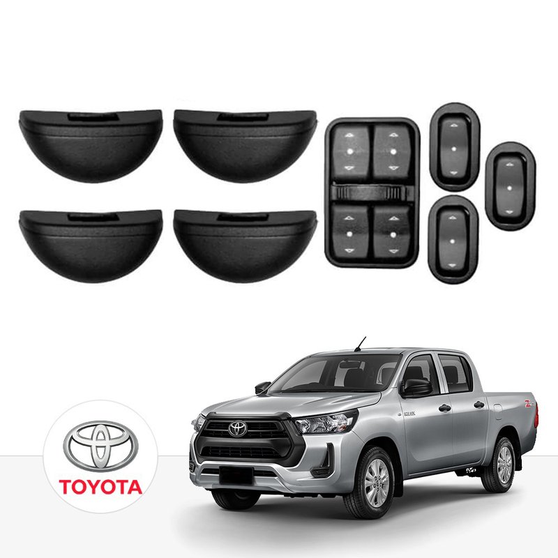 Kit Vidro Elétrico Toyota Hilux 2016 em diante 4 Portas Completo Alternativo Tragial pakvtoae007
